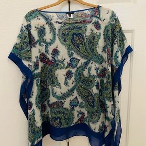 Talbots Paisley Silk Top